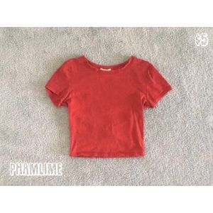 Small Cutesy Cherry Red Crop Top || PhamLime